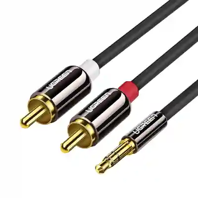 UGREEN AV116 RCA to AUX 3.5mm Audio Cable 1M - Black