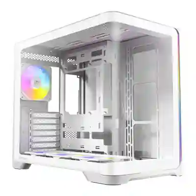 Antec C5 CURVED ARGB ATX | Micro-ATX | ITX ARGB Dual Chamber Mid-Tower Gaming Chassis - White