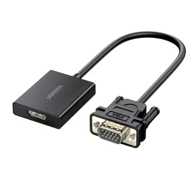 UGREEN VGA to HDMI Converter | Male to Female | 1080P Full HD β Black