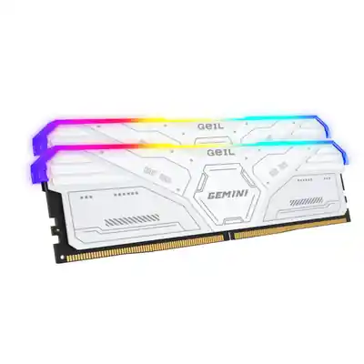 Geil Gemini RGB 64GB KIT(2X32GB) 6000MHz DDR5 Desktop Gaming Memory - White