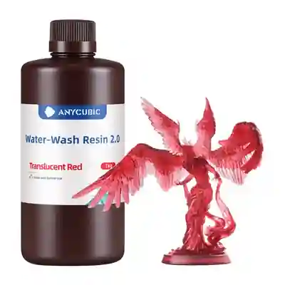 Anycubic Water Wash Resin 2.0 โ Translucent Red