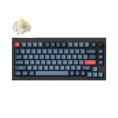 Keychron V1 Max QMK/VIA Wireless Custom Mechanical Keyboard | BANANA Switches – Black
