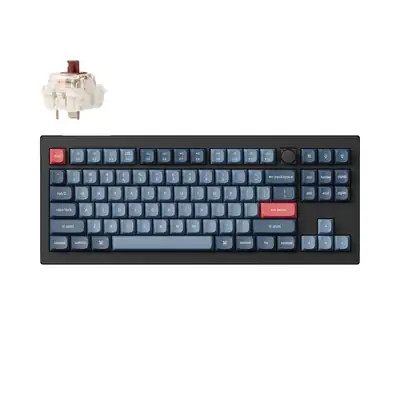 Keychron V3 Max QMK/VIA 80% Wireless Custom Mechanical Keyboard (Brown Switch) β Carbon Black