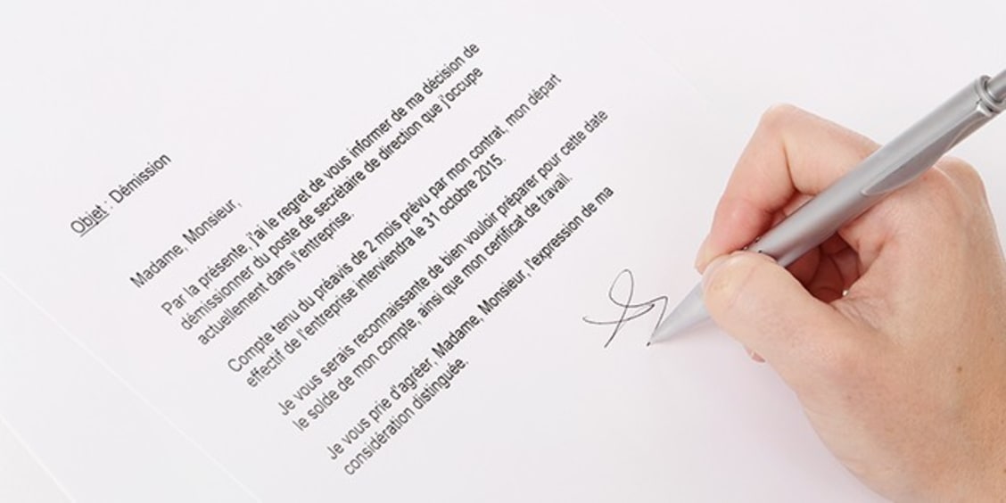 Comment écrire une lettre de démission ?