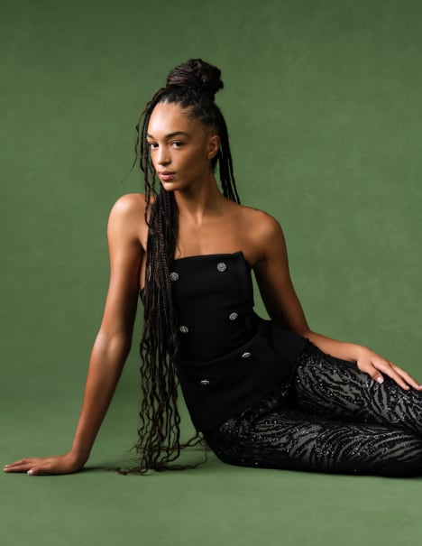 Fay Strapless Bustier|Honor Flared Pant