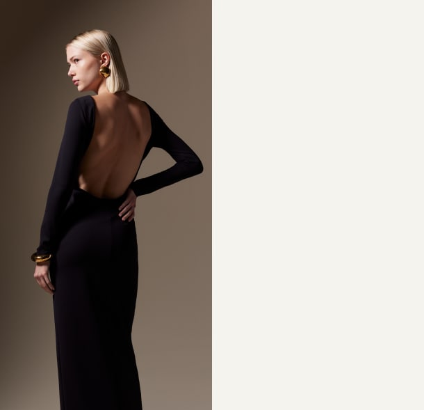 Black Off The Shoulder Dress With YSL Kate - FORD LA FEMME