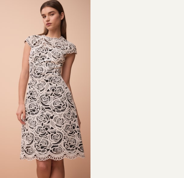 Bebe Women's Illusion Lace Midi Dress - Macy's