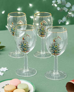 Winter Wonder Lane Holly & Pine 2-Piece Glass Tumbler Set