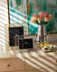 Dogwood Bud Vase| Gold Heart Frame, 8" x 10"| Large Heart Dish| Silver Heart Photo Frame, 5" x 7"