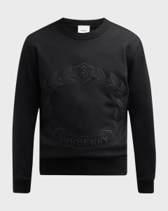 Neiman Marcus - Produced by Staple Men's Solid Crewneck Sweatshirt with  Logo Embroidery