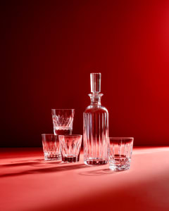 Beluga Decanter| Harmoine Wine Decanter| Vintage Crystal Tumblers, Set Of 4