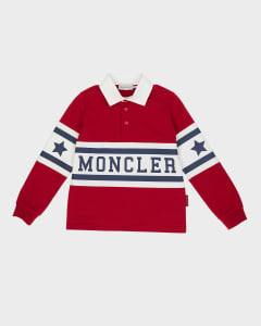 Moncler Kids Navy Jiro monogram-print Nylon Jacket, Size 4Y