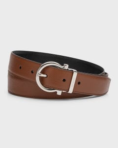 SALVATORE FERRAGAMO Embossed Gancini Belt - More Than You Can Imagine