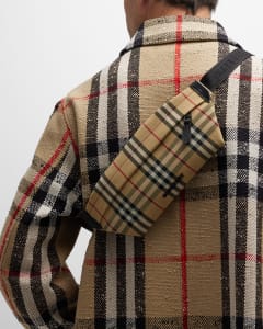 Burberry Monogram Jacquard Fleece Jacket in Brown for Men