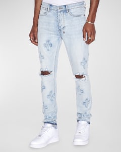 Monogram Accent Washed Denim Jeans - Women - Ready-to-Wear