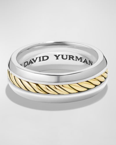 David Yurman Cable Collectibles Diamond Initial K Pinky Ring Size 3.5 18K  Gold