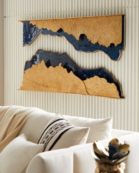 Sand & Sea Wall Sculpture, Set of 2