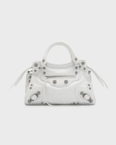 BALENCIAGA Calfskin Classic Silver Hardware BB Graffiti Chain