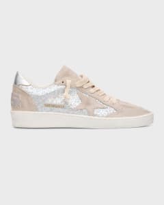 Golden Goose
Ballstar Glitter Suede Low-Top Sneakers