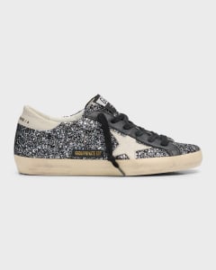 Golden Goose Superstar Bicolor Glitter Low-Top Sneakers