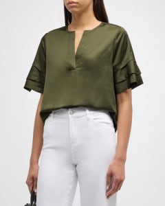 Mrat Cotton Linen Shirt Women Plus Size Short Sleeve Blouses Floral Print  Crew Neck T Shirt Ladies Summer Top Buttons Casual Tee Shirts Trendy  Lightweight T Shirts Loose Fit Blouse Army Green