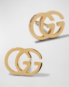 18K Gold Running G Stud Earrings