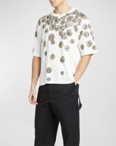 Dolce&Gabbana Men's Repeat Flocked Logo Polo Shirt - Bergdorf Goodman