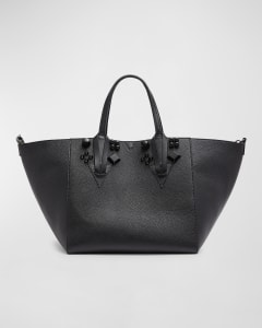 Christian Louboutin Paloma Small Love Embroidered Suede Tote Bag - Luxed