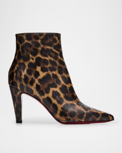 Christian louboutin leopard booties hot sale