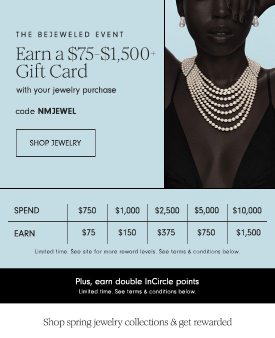 Earn a Gift Card - Shop Jewelry