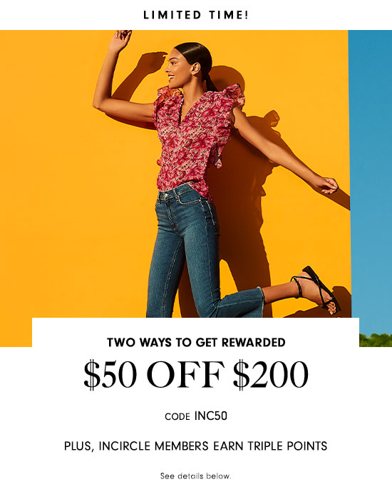 Take $50 off your order + BONUS InCircle points