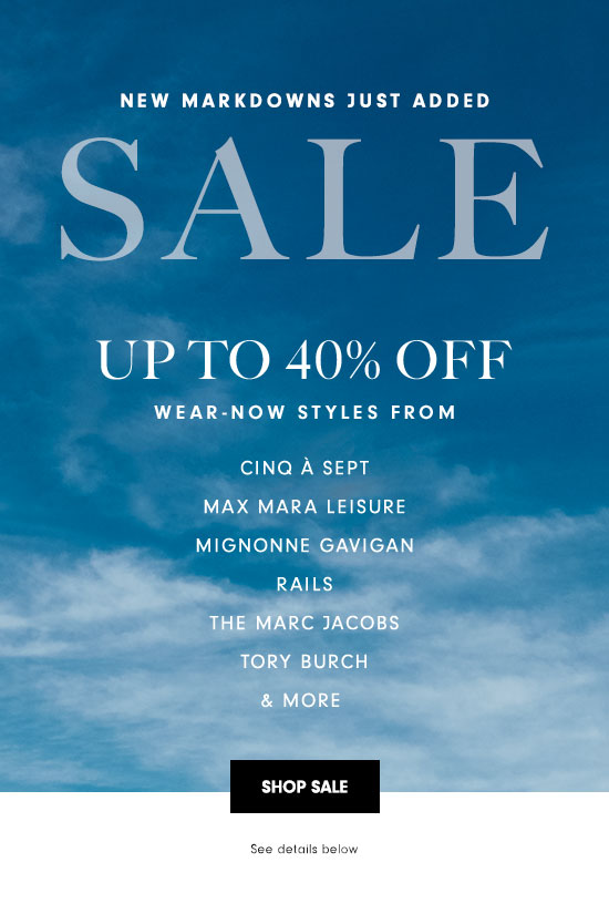 Up to 40% off new markdowns