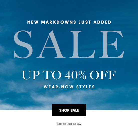 Up to 40% off new markdowns