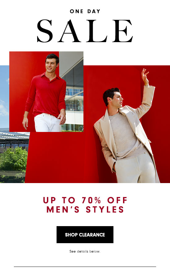 Up to 70% Off Men's Styles