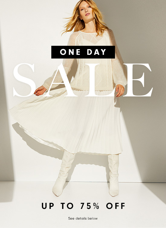 One Day Sale - Up to 75% off