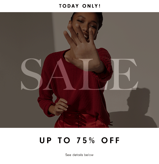 75% off today only!