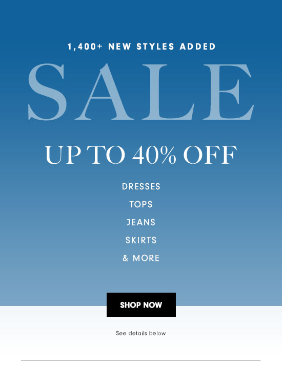 Get up to 40% off new markdowns