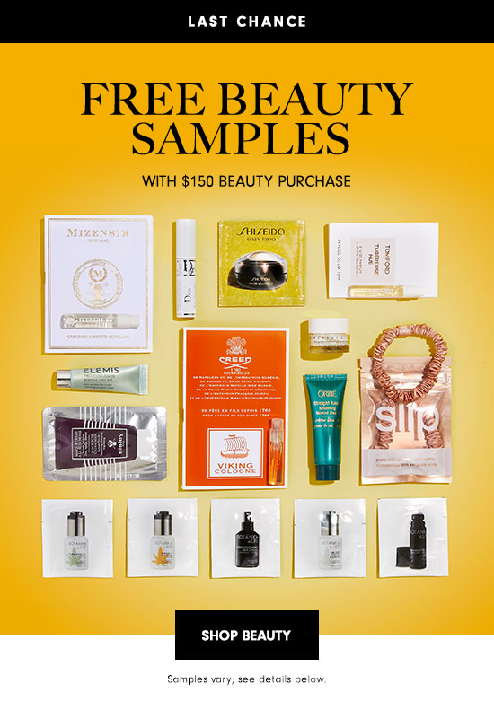 Free beauty samples!