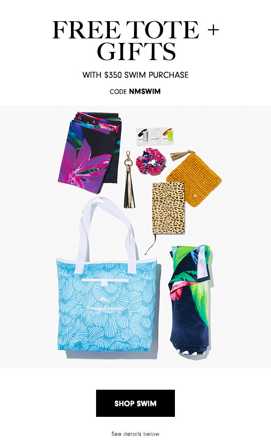 Free tote + gifts with $350 swim purchase