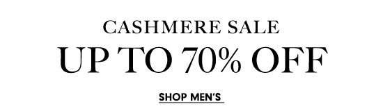 Up to 70% off cashmere Men's