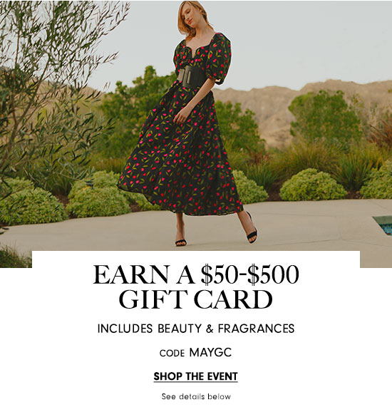 Earn a $50-$500 gift card