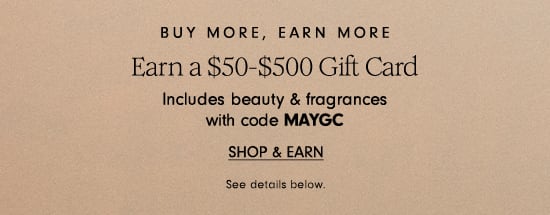 Earn a $50-$500 Gift Card - Shop & Earn