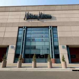 Neiman Marcus Sign On Top Building Stock Photo - Download Image