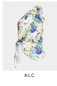 A.L.C. Ellianna Satin Scarf Top