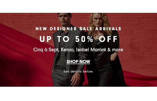 Designer Sale - Up to 50% off