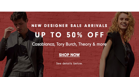 Designer Sale - Up to 50% off