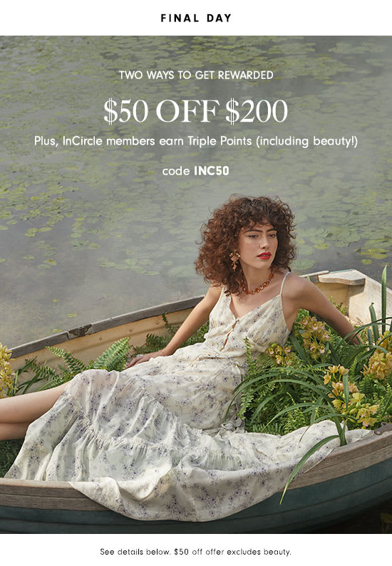 $50 off $200 + triple InCircle points