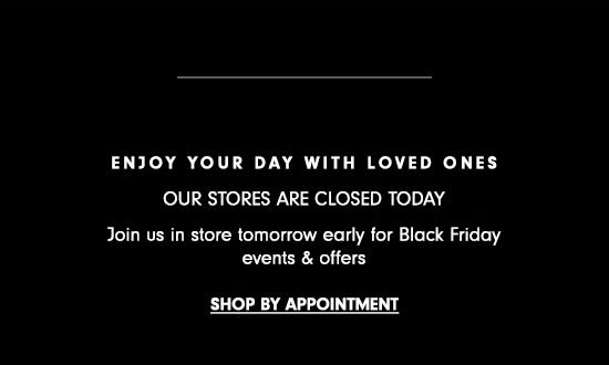 Our stores are closed - Book an appointment