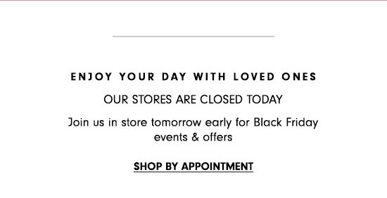 Our stores are closed - Book an appointment