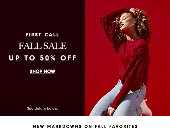 Fall Sale - Up to 50% off
